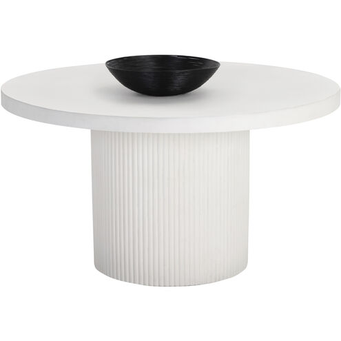 Nicolette 55 X 30 inch White Outdoor Dining Table